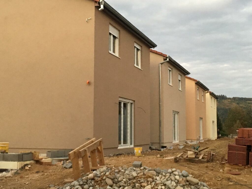 Façades enduites, maisons mitoyennes – SASU BADI
