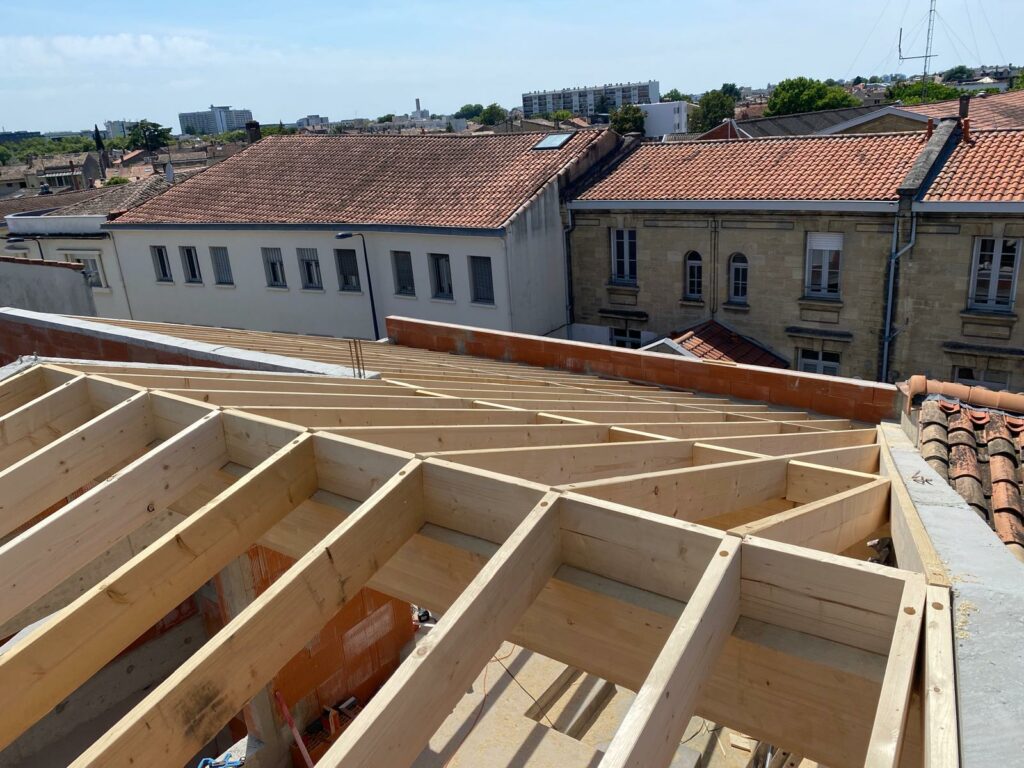 Solivage de toiture, vue du dessus – SASU BADI